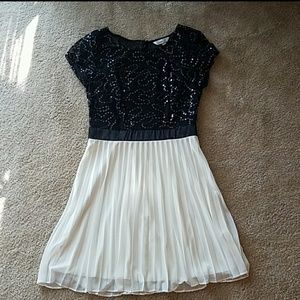 Black and white party dress